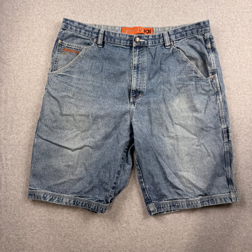 Enyce Carpenter Shorts Mens 40 Blue Denim Baggy‎ Y2K Streetwear 101 Utility